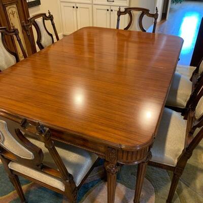Walter E Smithe dining table with 6 chairs