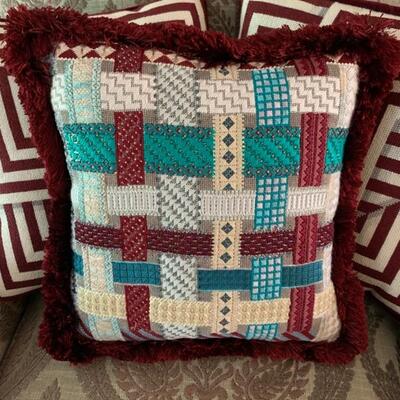 Hand needlepointed pillows