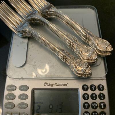 Gorham sterling silver flatware, King Edward, 12 place settings 