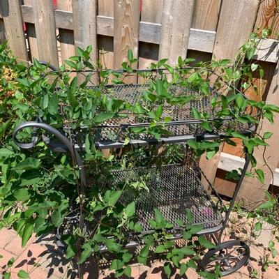 Wrought iron tea cart