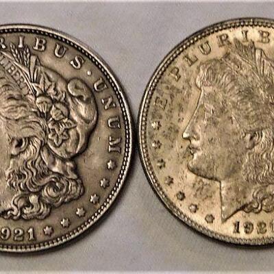 1921 & 1921s Morgan Silver Dollars