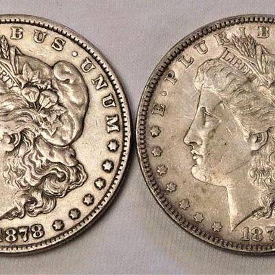 1878 and 1879 Morgan Silver Dollars