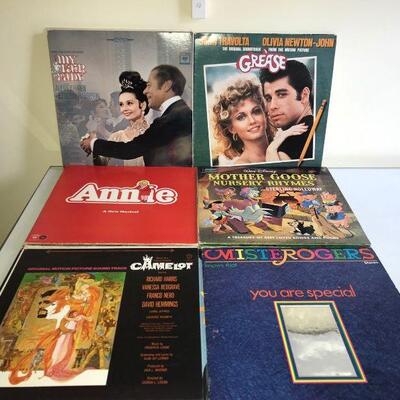 This lot contains a assortment of Vinyl Records. Includes Annie, Grease, Sound of Music and others....