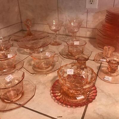 Pink Depression Glass