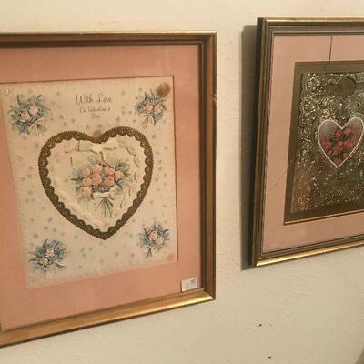 Vintage Framed Valentine Cards