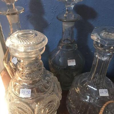 Various Crystal Decanters