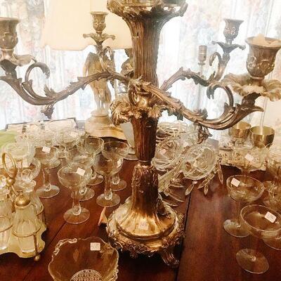 Silver Plate Candelabra at least 18 inches tall