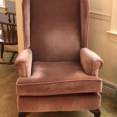Wing back chair -soft rose
(Nursery)
$80
