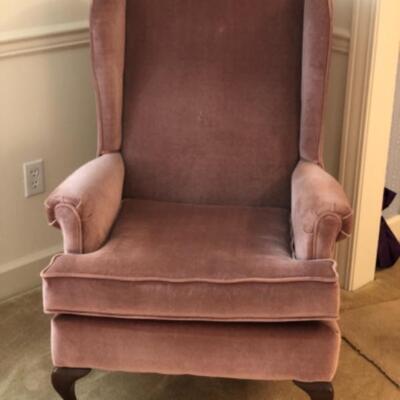 Wing back chair -soft rose
(Nursery)
$80