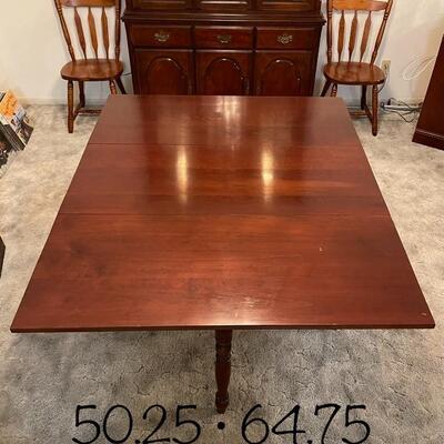 VINTAGE Baker? Dining table. 
Cherry drop-leaf. Gorgeous and solid. HEAVY. 