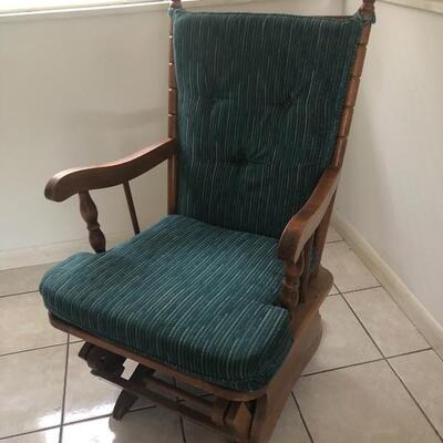 Vintage Maple Gliding Rocking Chair 