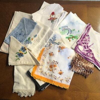Vintage Hankies. Prints, Embroidery, and Crochet 