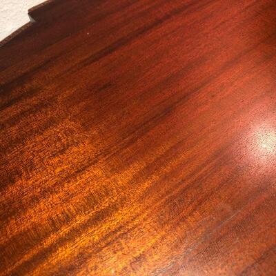 Detail pic oval ornate Cherry table 