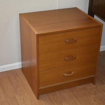 MCM 3 Drawer Night Stand / Side Table