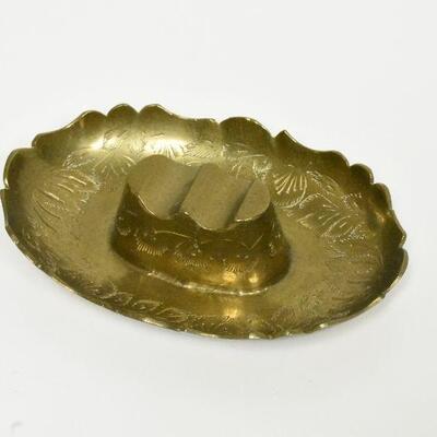 Etched Brass Ashtray - Made in India