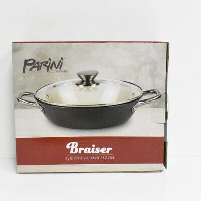 3.5 QT Porcelain Enamel Cast Iron Parini Cookware