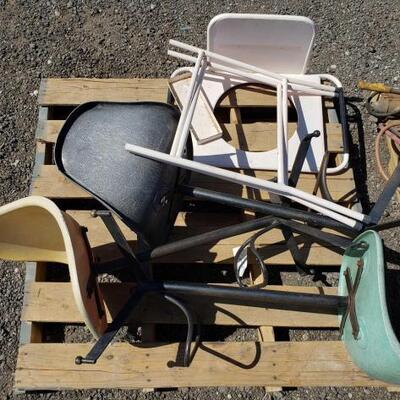 
#6792 â€¢ Three Bar Stools and One Bedside Commode