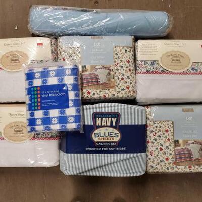 #4554 â€¢ Queen Sheet Sets, Cal King Sheet Set, Vinyl Tablecloth