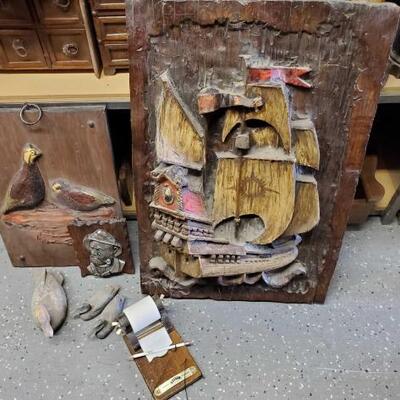 
#5170 â€¢ 3 Pieces Of Wall Decor, 3 Decorative Ducks, Record Pad
