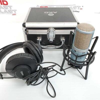 #2100 â€¢ AKG K52 Microphone And AKG Perception 220 Headphones