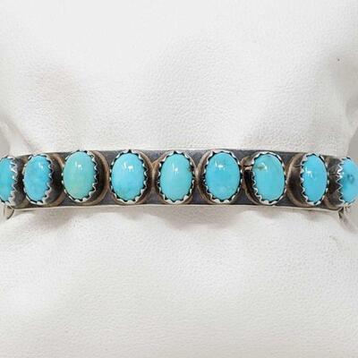 #928 â€¢ Native American SC Turquoise Cuff Bracelet