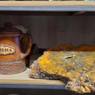 
#5158 â€¢ Vintage Treasure Craft Coffee Pot Cookie, Water Dispenser, Wall Decor, Trumpets, and More