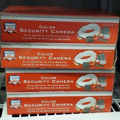
#5218 â€¢ 4 Bunker Hill Color Security Cameras