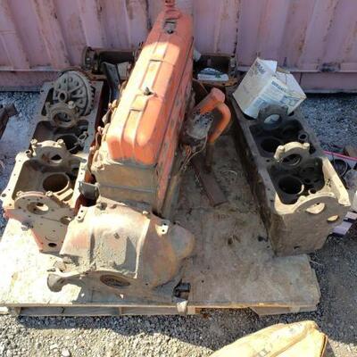 
#6708 â€¢ InLine Six GM Engine, Three Engine Blocks, Classic Car Dashboard Gauges And More