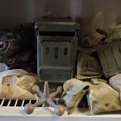
#5068 â€¢ Ammo Can, US Belt Pouches, US Army Canteens, US Army Cammies, and More