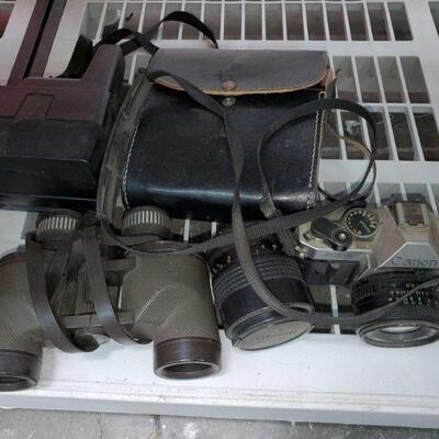 #2276 â€¢ Binoculars, Canon Camera, Lens, And More
