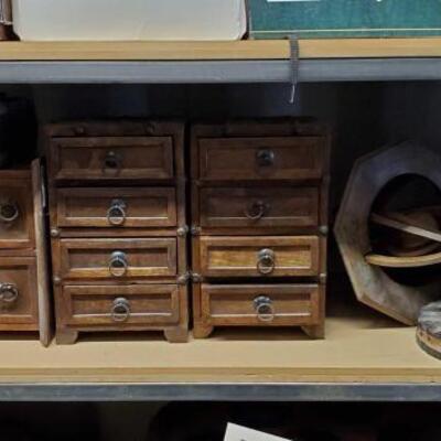 
#5176 â€¢ Wooden Oragnizers, Vintage Globe, and More Decor