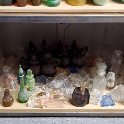 
#5148 â€¢ Vintage Perfume Bottles With Glass Caps, and More