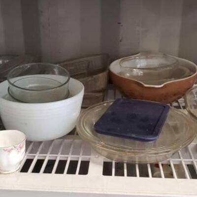 
#4568 â€¢ Tea Cups, Glass Bowls, Glass Storage Containers, and More