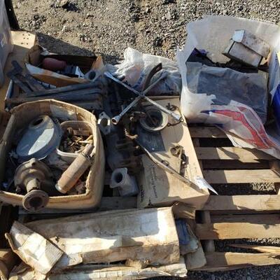 
#6780 â€¢ 1940s GM Exhaust Manifold, Tire Iron, Master Cylinder, Anes Lock, And More
