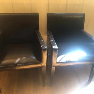 These â€œPullmanâ€ captain chairs are from Crate and barrel..
 They are still available on the website for  $299.00.
Great condition ....