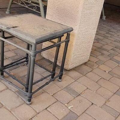 Small Iron and glass end table
