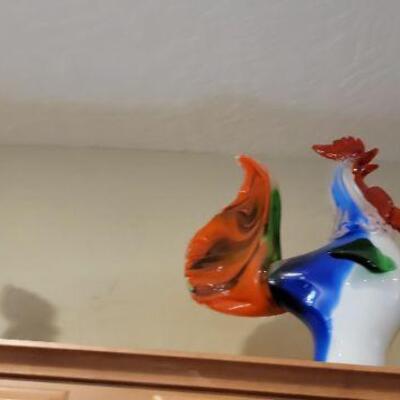 glass rooster