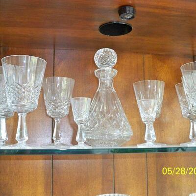 Vintage Waterford Crystal "Kenmare" Set of 8 each - Water, White Wine and Cordials.