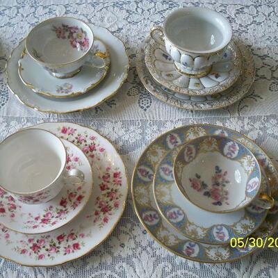 Vintage - 3pcs. Individual Cups and Saucer Sets