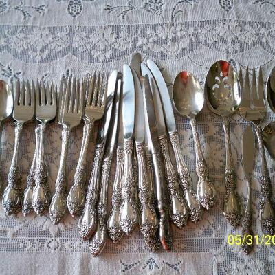 Vintage 47pcs. Oneida Stainless "Wordswood" Flatware