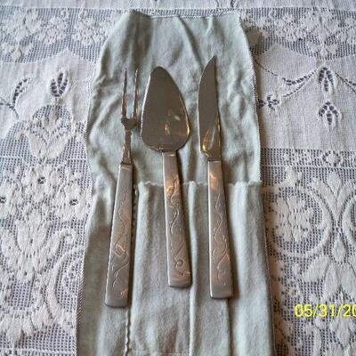 Vintage Catama Made in Italy Stainless Serving pieces