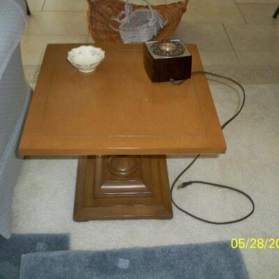 1 of 2 Vintage Weiman Furniture Co. Walnut Pedestal End Table(s)