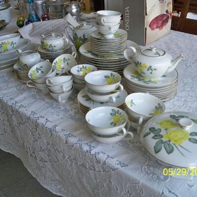 Vintage 87pcs. H&Co. Heinrich "Chartrose" China Dinnerware