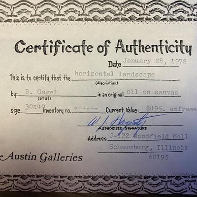 Bernd Gagel Original Oil Painting - $320 - 48.5"W x 38"H