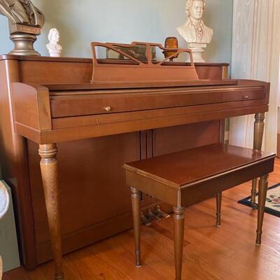 Wurlitzer Spinet Piano w/Bench - $140 - 38"H x 55"W x 24"D