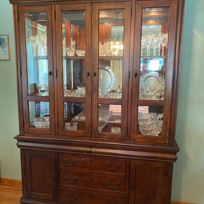 Liberty Furniture Industries Lighted China Cabinet - $260 - 86"H x 61"W x 16.5"D