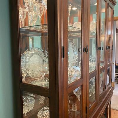 Liberty Furniture Industries Lighted China Cabinet - $260 - 86"H x 61"W x 16.5"D