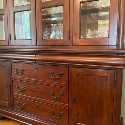 Liberty Furniture Industries Lighted China Cabinet - $260 - 86"H x 61"W x 16.5"D