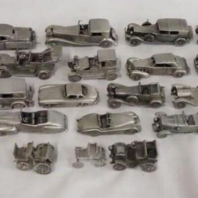 1138	LOT OF PEWTER MODEL CARS FROM THE FRANKLIN MINT
