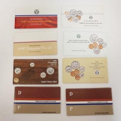 1175	2 SETS 1984, 1985,1986,1987,1988,1989,1990 D&P MINT MARKS
